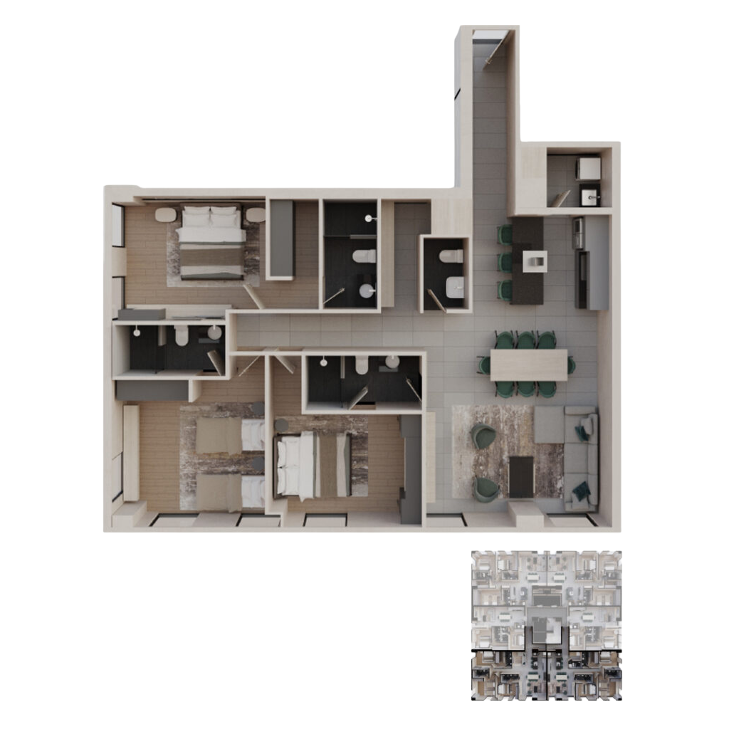 Departamento 136 m²